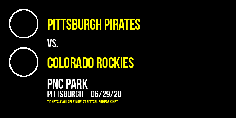Pittsburgh Pirates vs. Colorado Rockies at PNC Park tickets Pittsburgh Pirates vs. Colorado Rockies at PNC Park